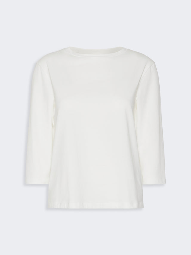 Cotton Jersey T-Shirt for Women - White - Max Mara KSA