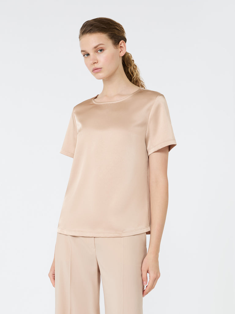 max mara satin crew-neck t-shirt