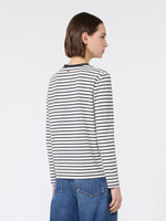 Regular Fit Stretch Jersey T-Shirt for Women - Navy - Max Mara KSA