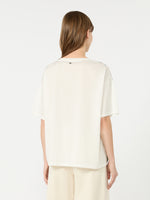 Jersey And Printed Silk T-Shirt for Women - Light Blue - Max Mara KSA