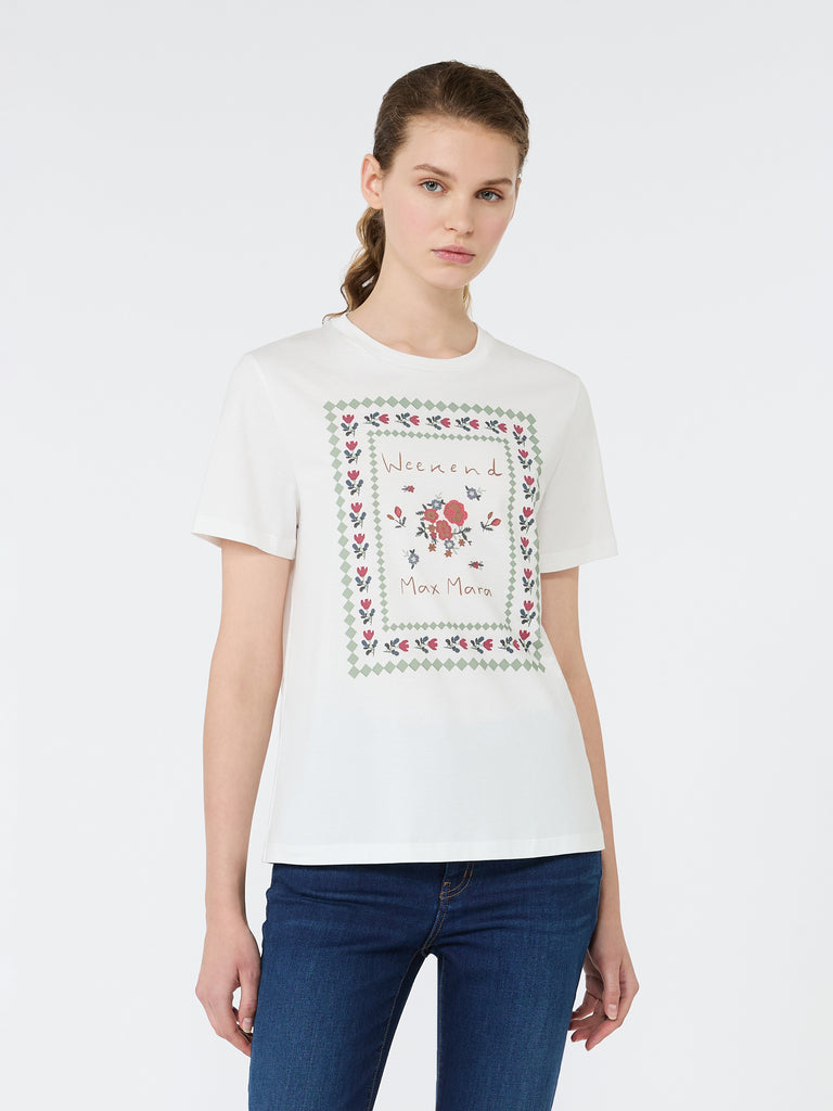 max mara cotton print t-shirt