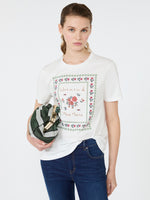 Cotton Print T-Shirt for Women - White - Max Mara KSA