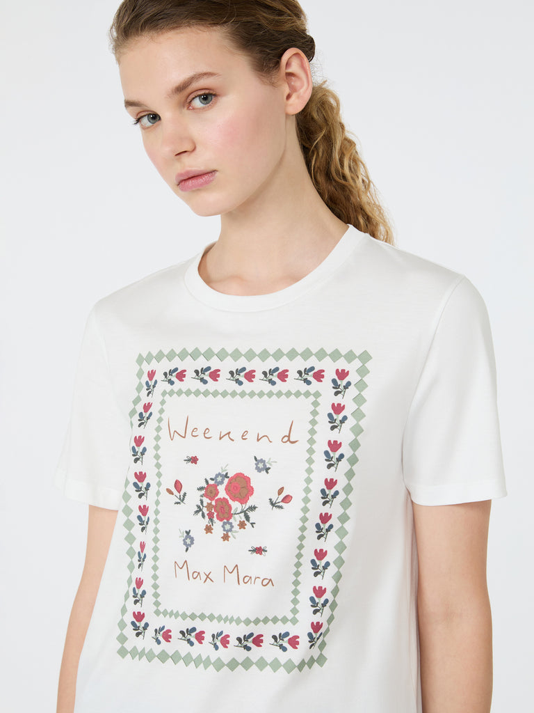 max mara cotton print t-shirt