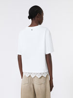Boxy-Fit Cotton T-Shirt for Women - White - Max Mara KSA