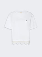 Boxy-Fit Cotton T-Shirt for Women - White - Max Mara KSA