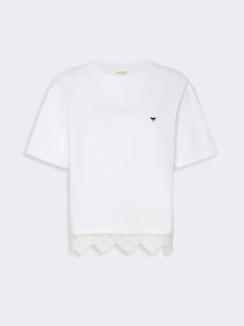Boxy-Fit Cotton T-Shirt for Women - White - Max Mara KSA