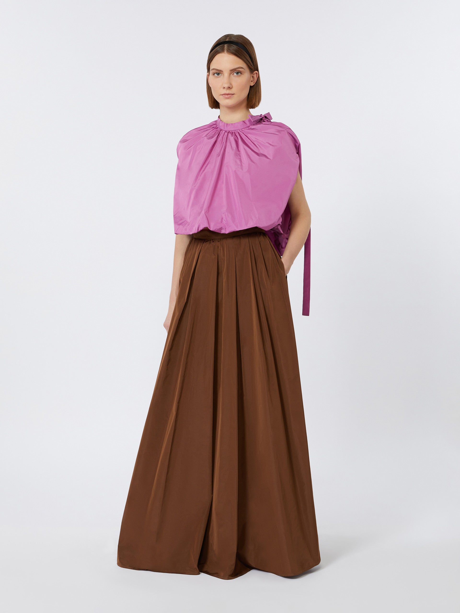 Long taffeta skirt