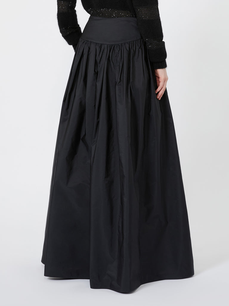 max mara تنورة طويلة من تافتا مزيج الحرير
