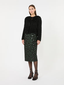 Sequinned And Embroidered Tulle Pencil Skirt for Women - Green - Max Mara KSA