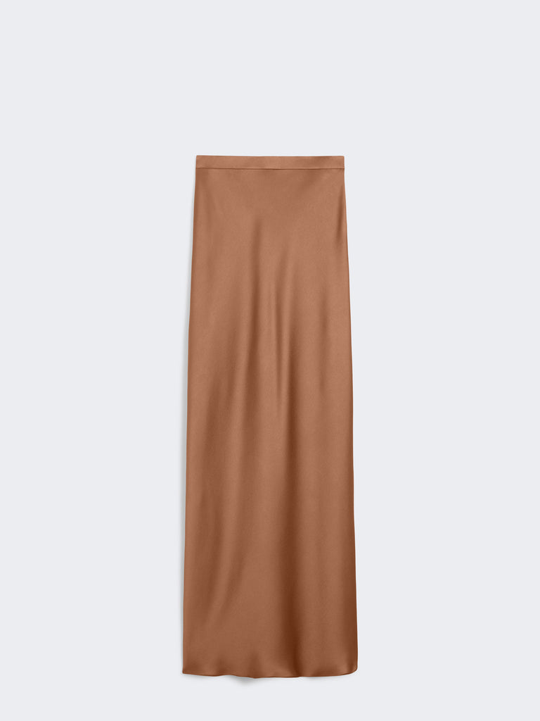 Flowing envers satin skirt