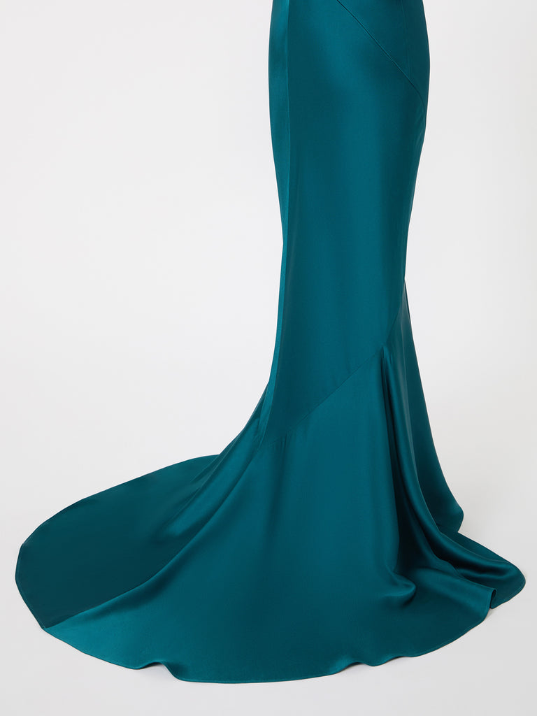 max mara long envers satin dress
