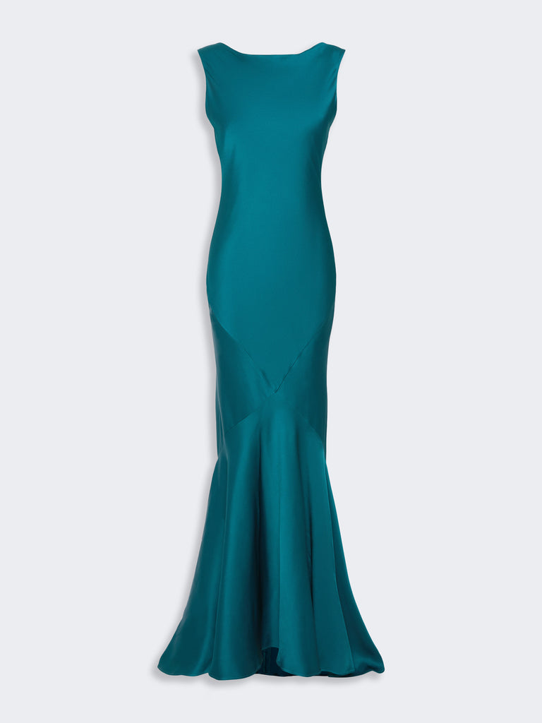 max mara long envers satin dress