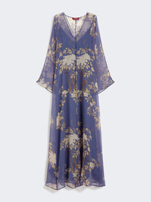 Printed silk kaftan dress