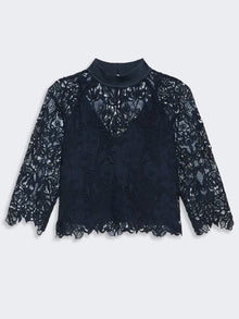 max mara macramé lace blouse for women