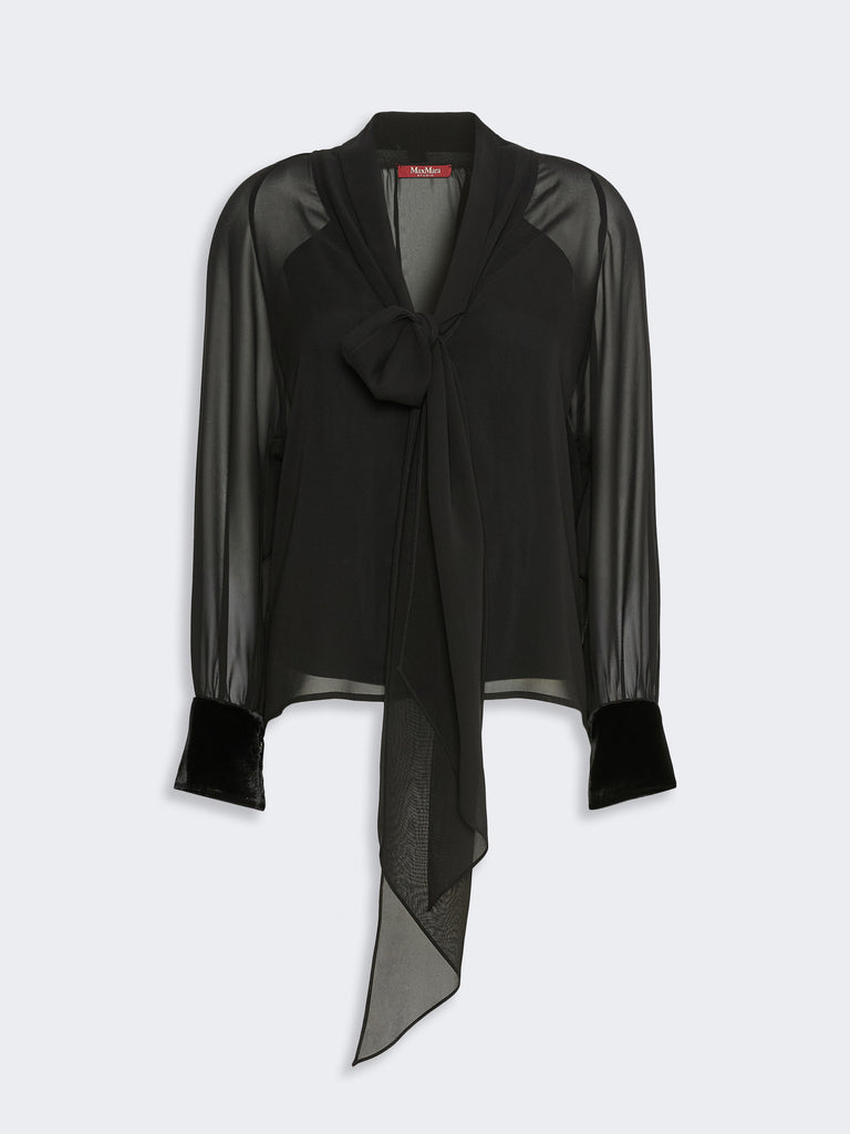 max mara silk georgette blouse