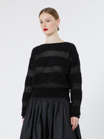 Relaxed-Fit Mohair Yarn Sweater for Women - Black - Max Mara KSA