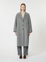 Single-breasted wool coat