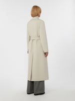 Wool drap wrap coat