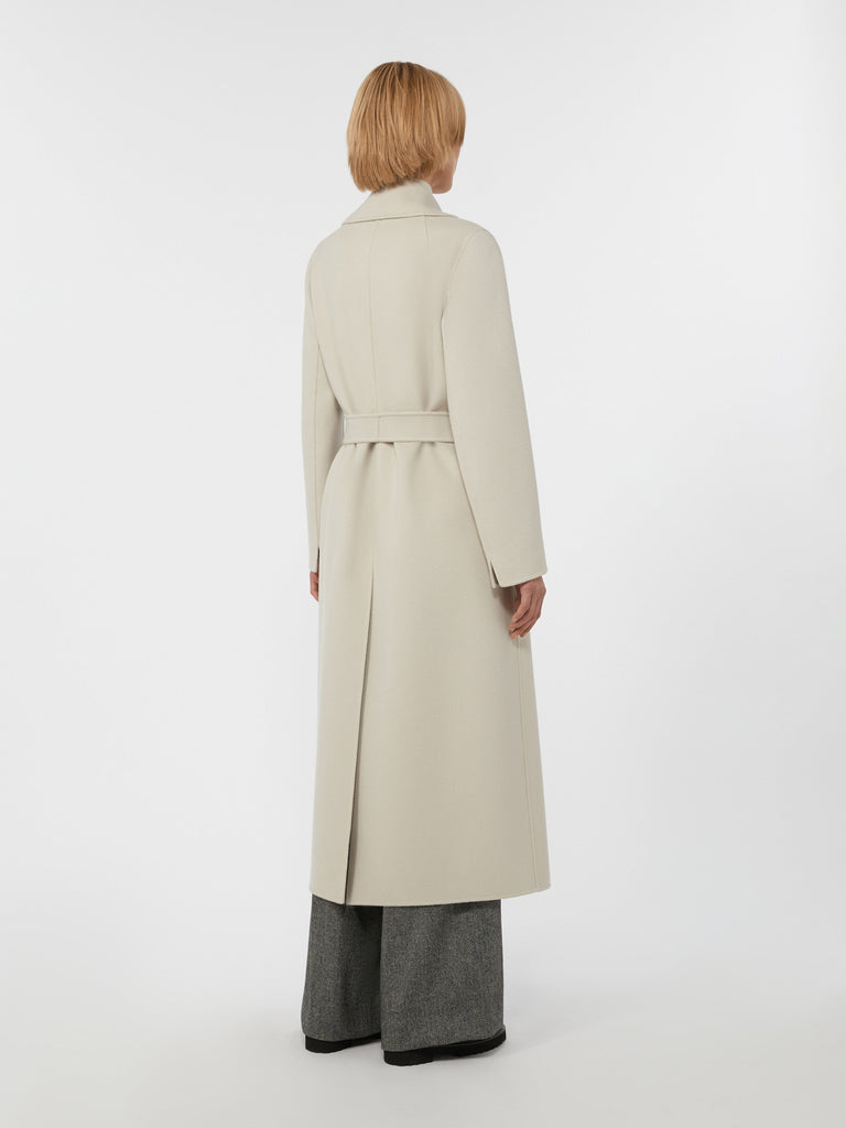 Wool drap wrap coat