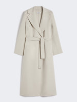 Wool drap wrap coat