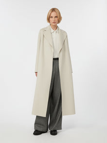 Wool drap wrap coat