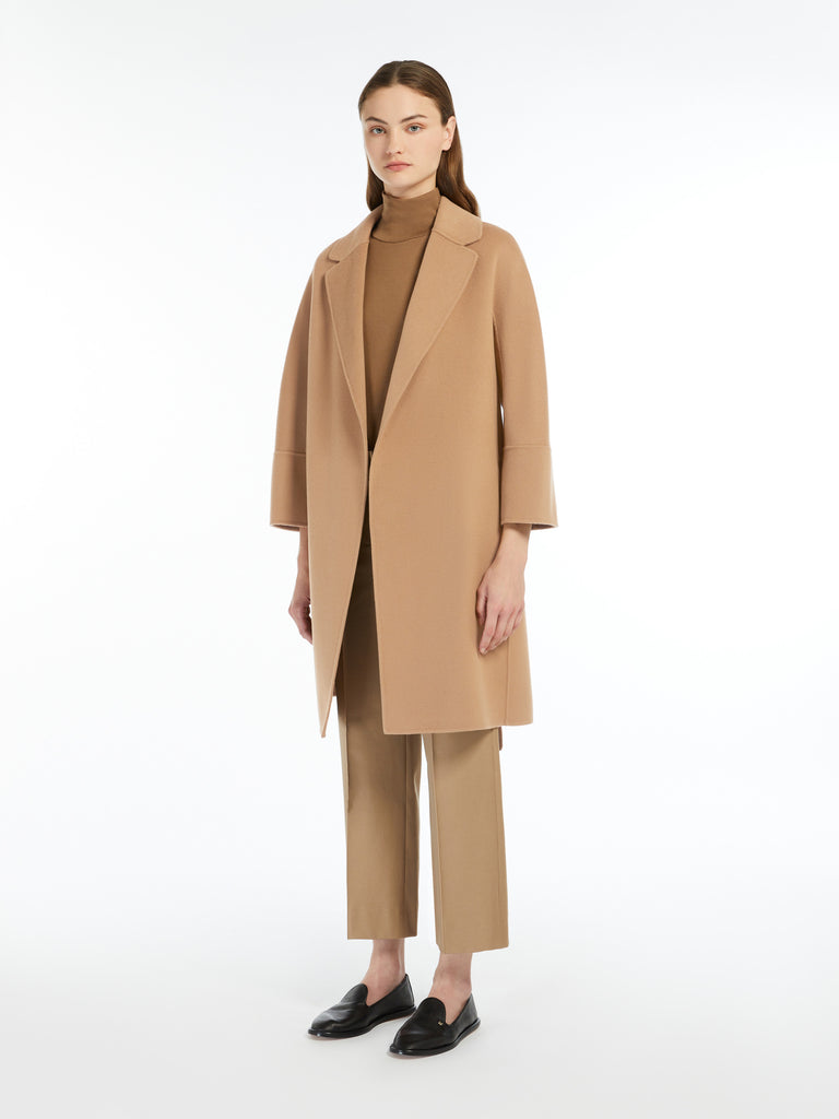 Short double-faced wool coat