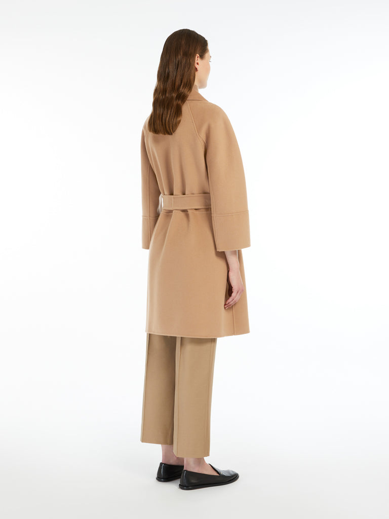 Short double-faced wool coat