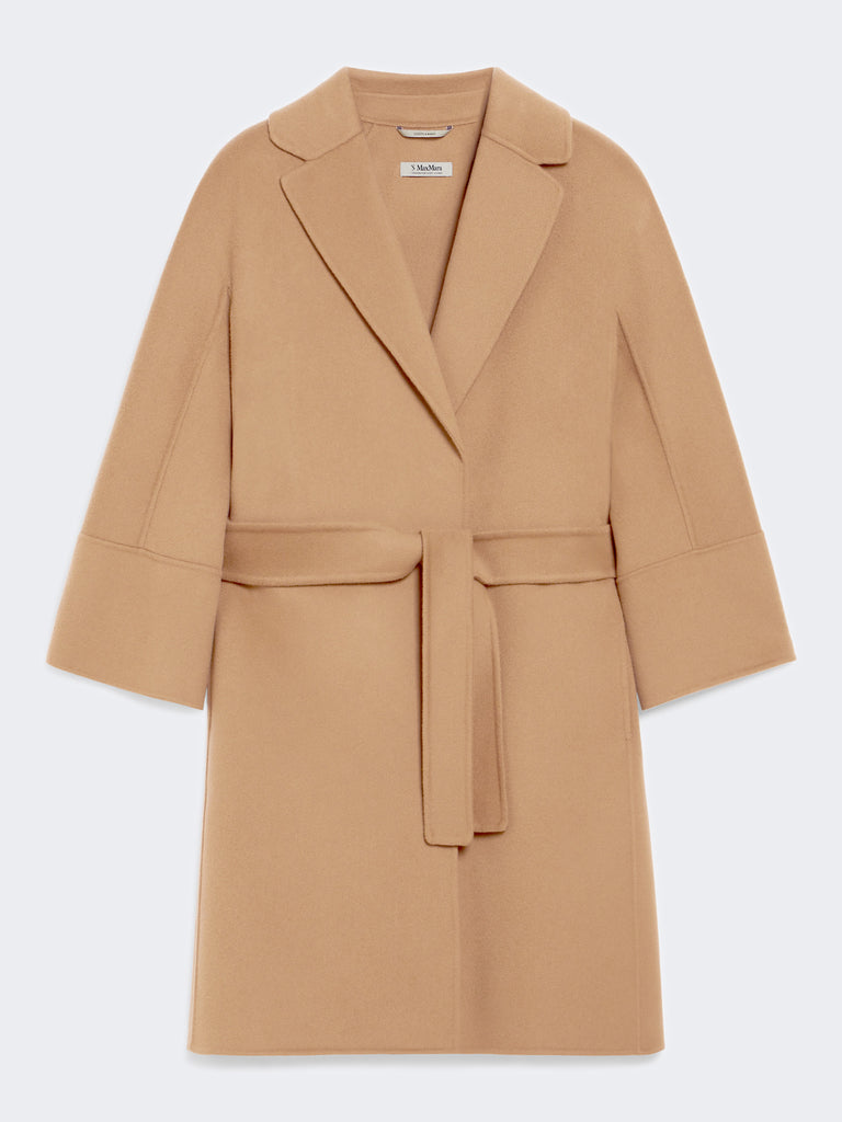 Short double-faced wool coat