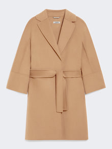 Short double-faced wool coat