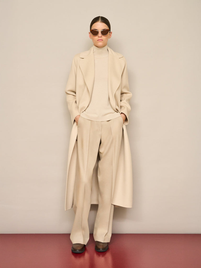 max mara wool broadcloth robe coat