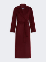Wool Broadcloth Robe Coat for Women - Bordeaux - Max Mara KSA