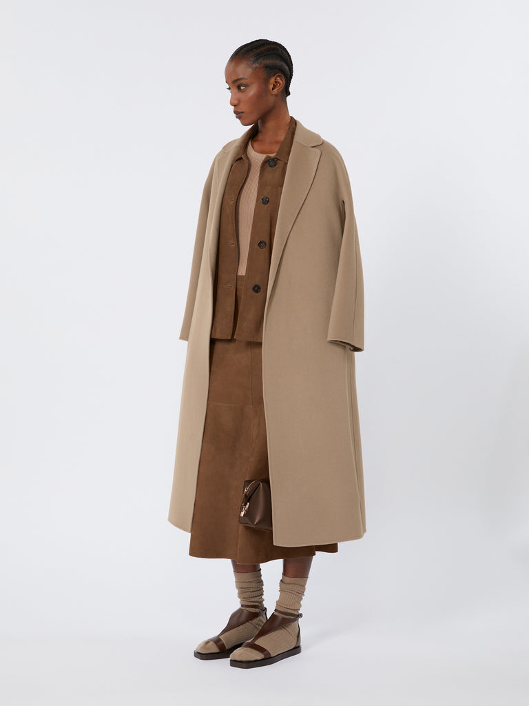 Wool broadcloth midi coat