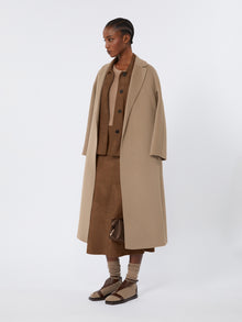 Wool broadcloth midi coat