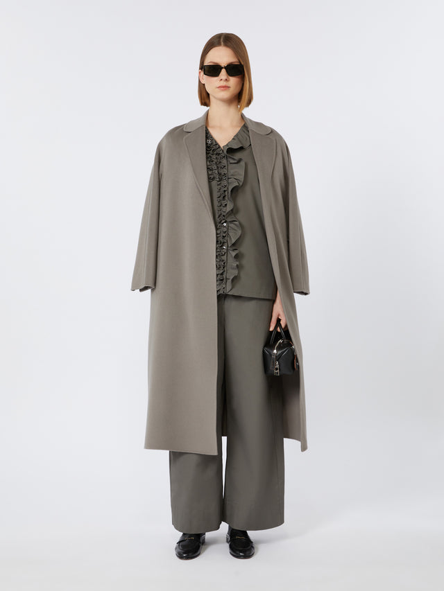 Wool broadcloth midi coat