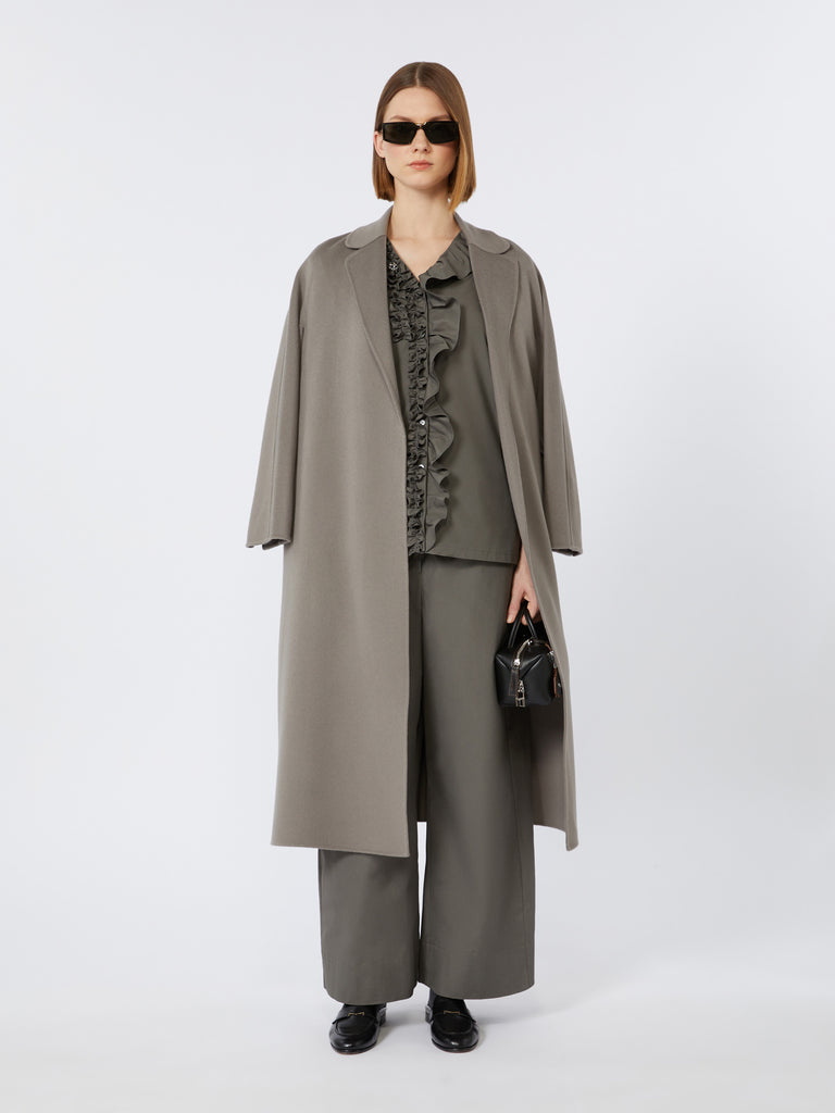 Wool broadcloth midi coat