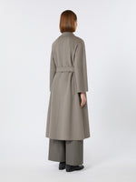 Wool broadcloth midi coat