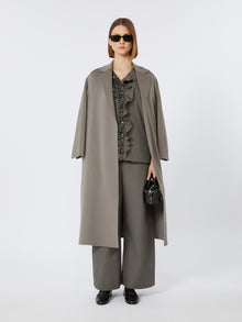 Wool broadcloth midi coat
