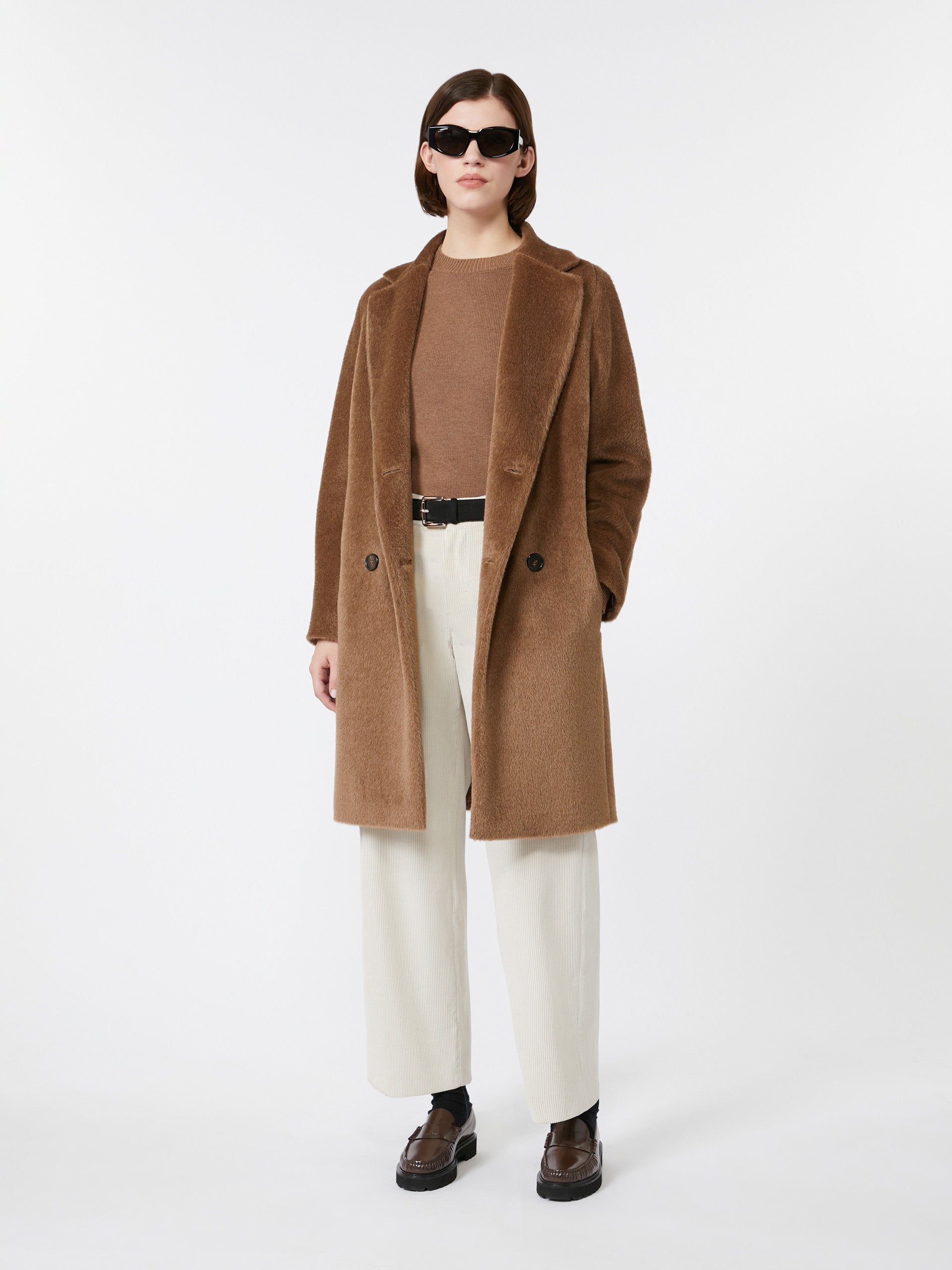 Wool and alpaca midi coat