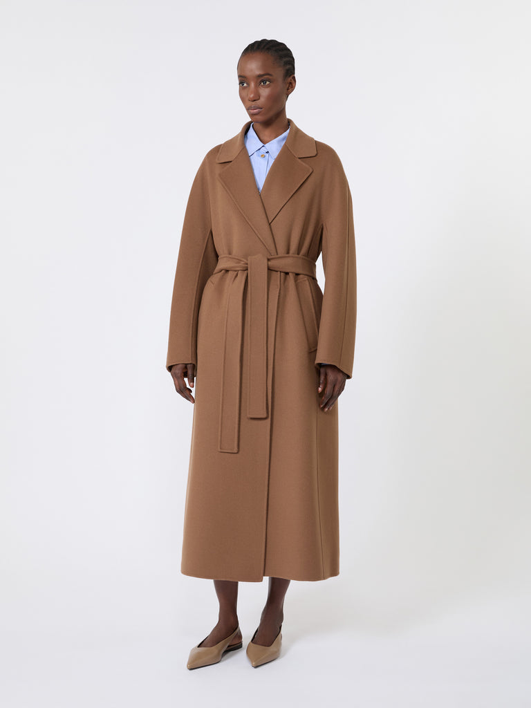 max mara long wool drap wrap coat