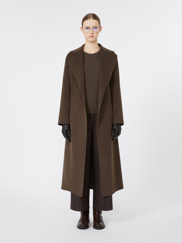 max mara معطف بتصميم رداء مزدوج من الصوف والياك