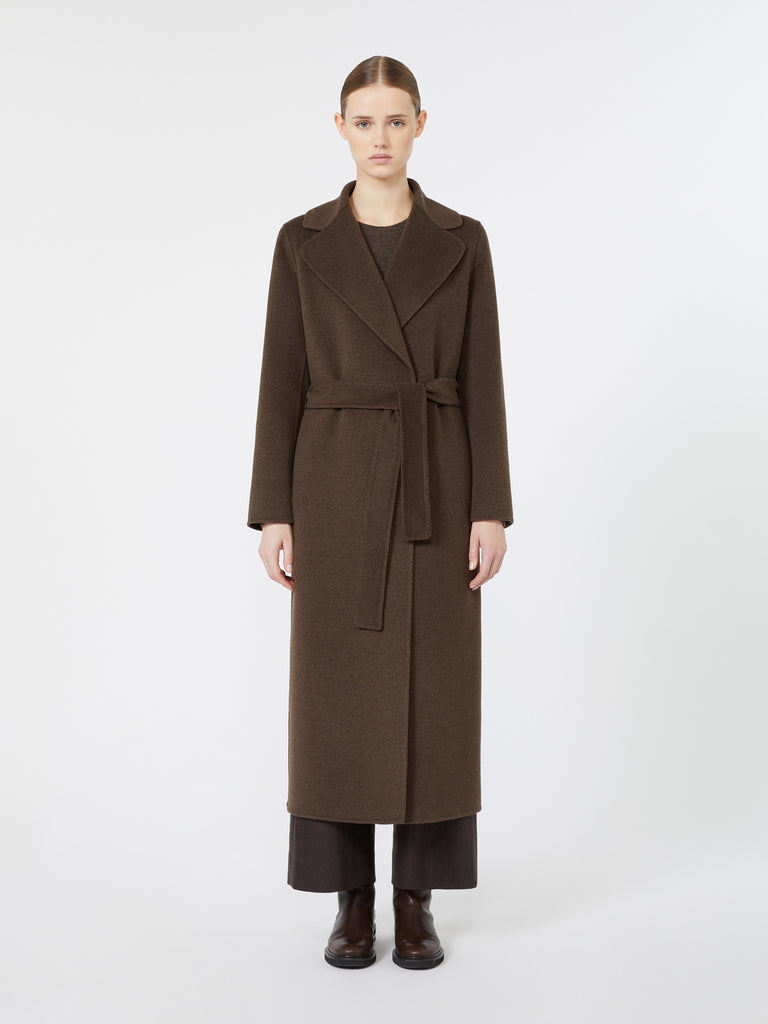 max mara معطف بتصميم رداء مزدوج من الصوف والياك