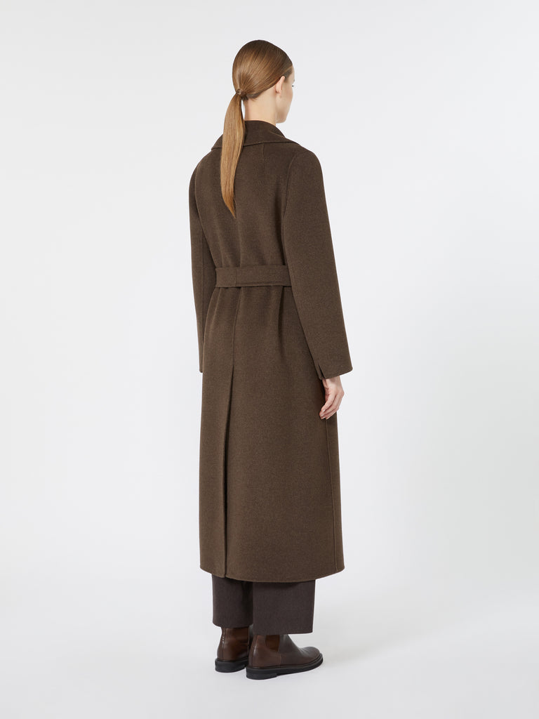 max mara معطف بتصميم رداء مزدوج من الصوف والياك