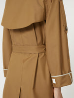 Oversized water-repellent twill trench coat
