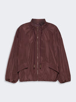 Water-Repellent Taffeta Bomber Jacket for Women - Bordeaux - Max Mara KSA