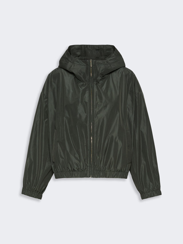 max mara water-repellent taffeta hooded jacket for women