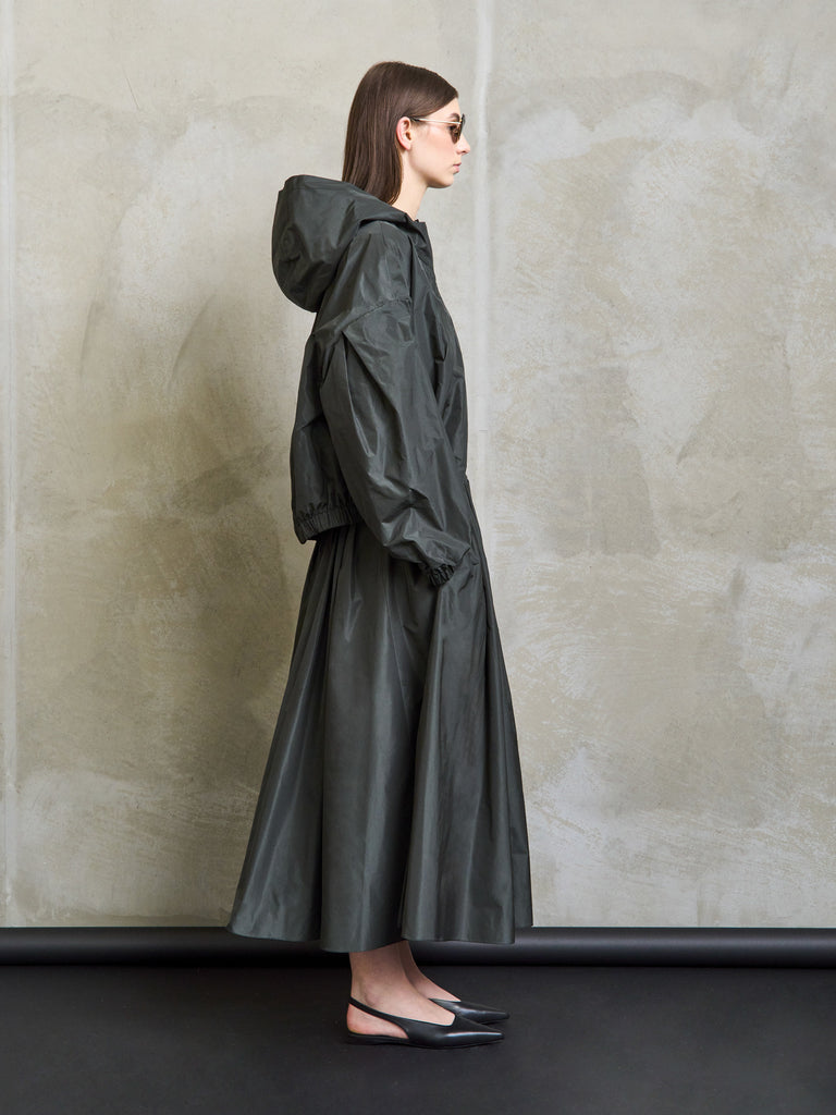 max mara water-repellent taffeta hooded jacket