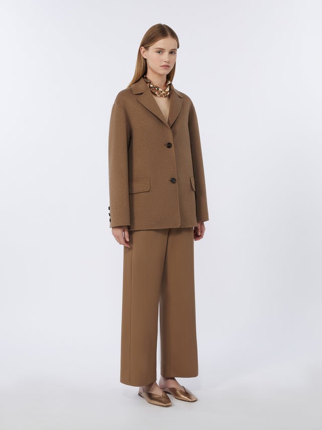 Single-breasted double-faced wool jacket