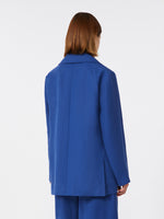 max mara double-breasted linen canvas jacket for women