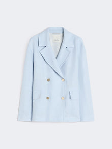 Double-breasted linen jacket