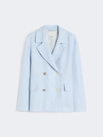 Double-breasted linen jacket